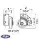 75mm Heavy Duty Corner Castors - Set of 2